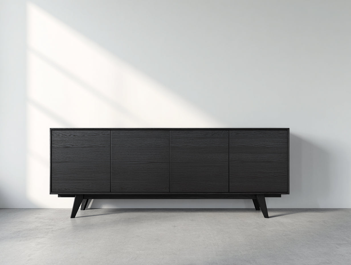 Mobile ingresso-Legno ingegnerizzato-185x41x74 cm-Nero-Minimalista