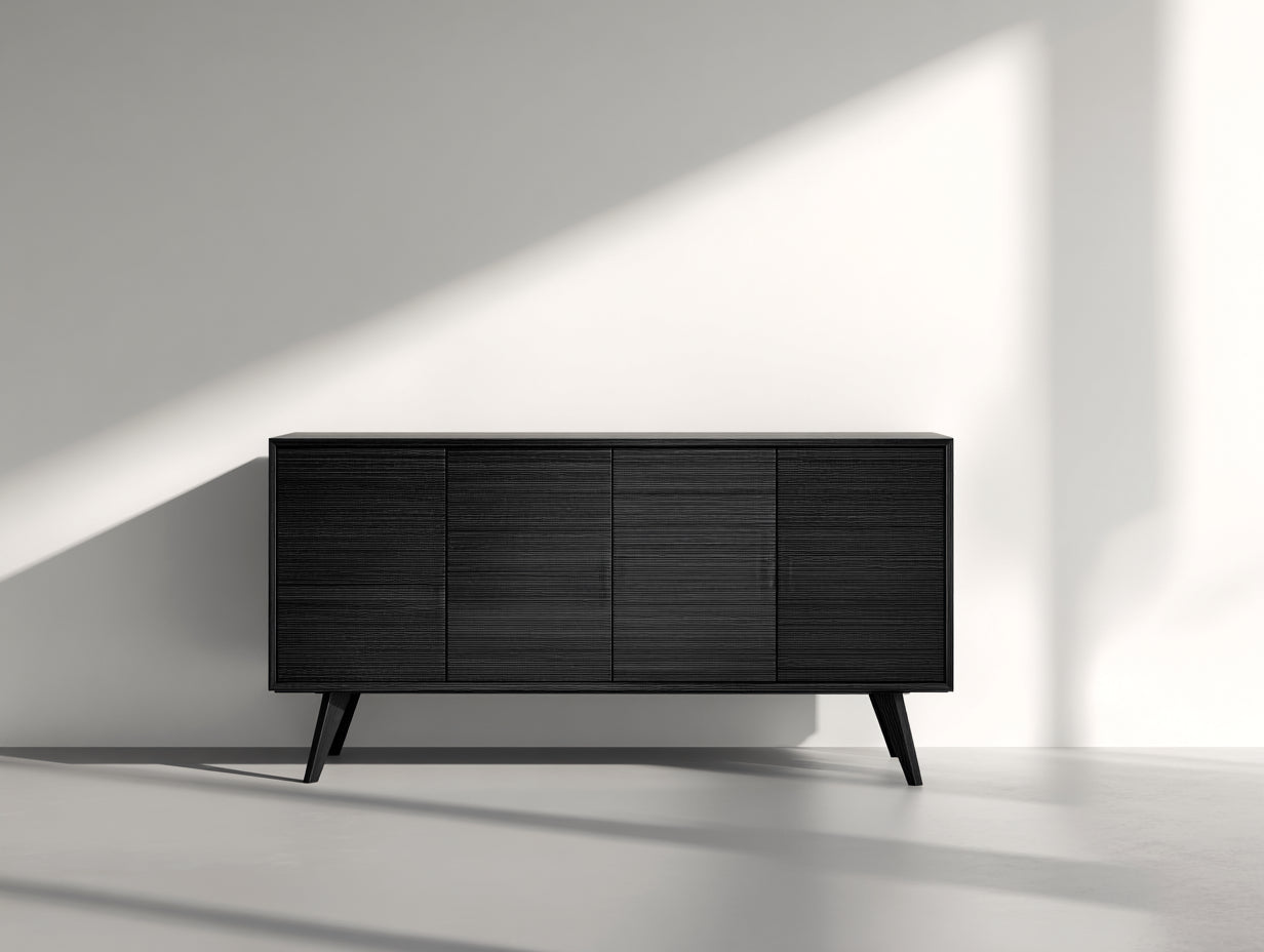 Mobile ingresso-Legno ingegnerizzato-176x40x75 cm-Nero-Moderno