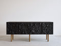 Mobile ingresso-Legno ingegnerizzato-Metallo-188x42x82 cm-Nero-Oro-Artistico