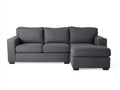 Divano angolare - tessuto - 276x158x84 cm - grigio scuro - moderno