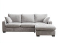 Divano angolare - tessuto - 267x159x84 cm - grigio chiaro - moderno
