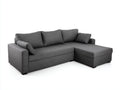 Divano angolare - tessuto - 270x162x85 cm - grigio antracite - moderno