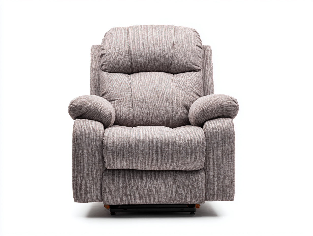 Poltrona reclinabile - tessuto - 98x92x106 cm - grigio tortora - classica imbottita