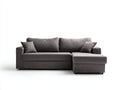 Divano angolare - tessuto - 264x160x84 cm - grigio marrone - moderno