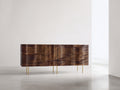 Mobile ingresso-Legno ingegnerizzato-Metallo-186x40x80 cm-Marrone-Oro-Artistico