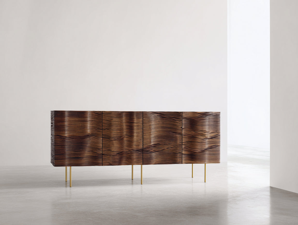 Mobile ingresso-Legno ingegnerizzato-Metallo-186x40x80 cm-Marrone-Oro-Artistico