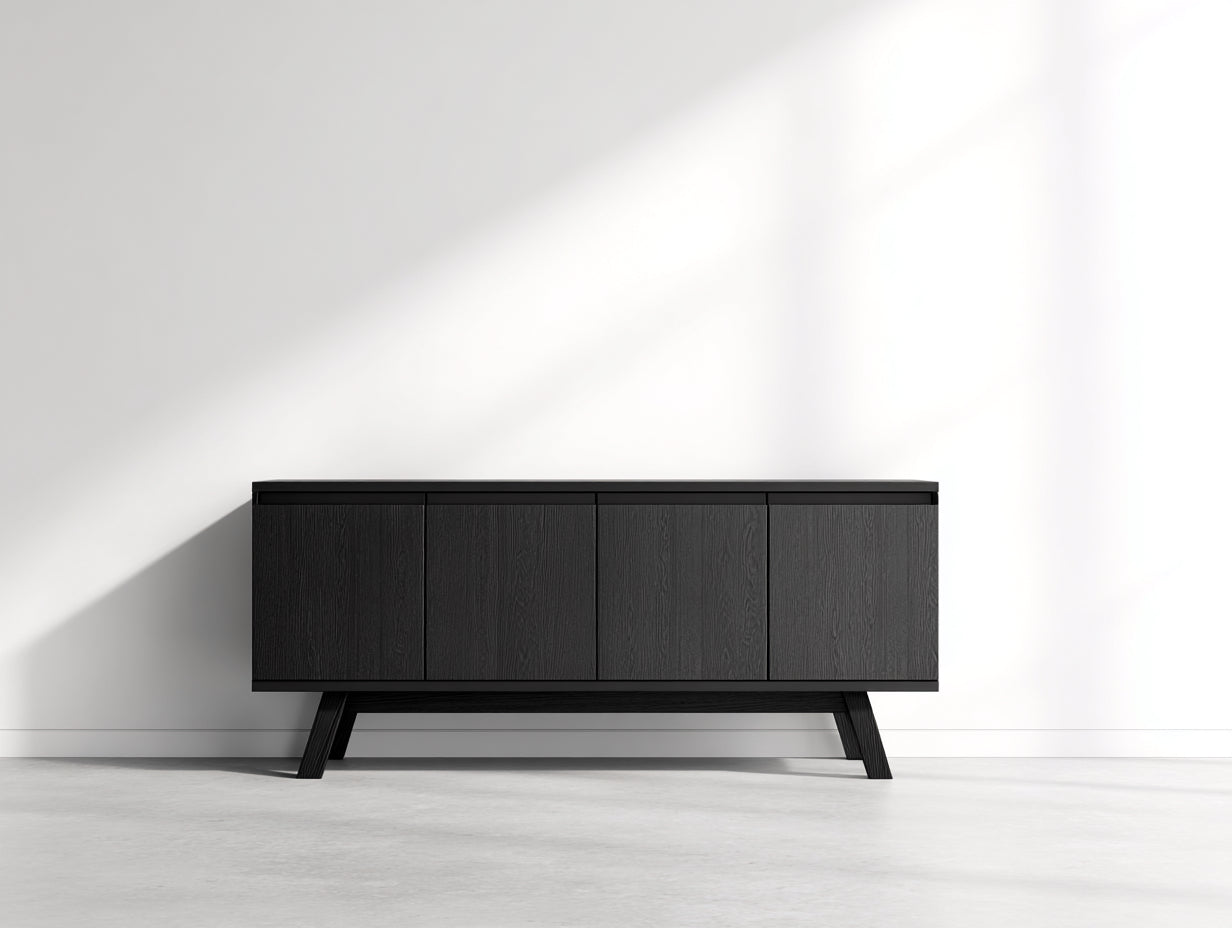 Mobile ingresso-Legno ingegnerizzato-168x39x73 cm-Nero-Minimalista